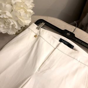 White classic trousers. Worn once. Runs big.